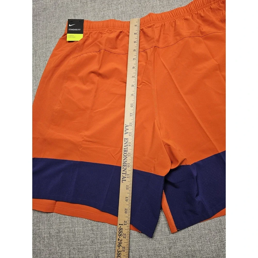 Clemson Tigers Shorts Mens 2XL Orange Nike Dri Fit Flex Football Team Issued